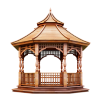 AI generated A gazebo isolated on transparent background png