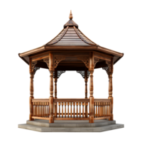 AI generated A gazebo isolated on transparent background png