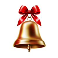 AI generated Christmas bell decoration png isolated on transparent background