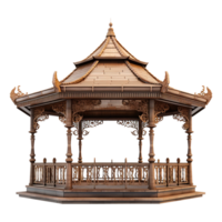 AI generated A gazebo isolated on transparent background png