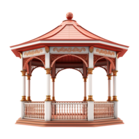 AI generated A gazebo isolated on transparent background png