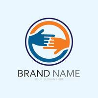 hand care logo template  vector icon business