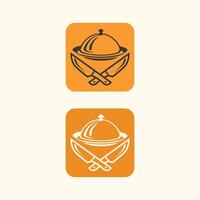 Hat chef logo template vector