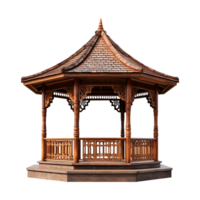 AI generated A gazebo isolated on transparent background png