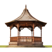 AI generated A gazebo isolated on transparent background png