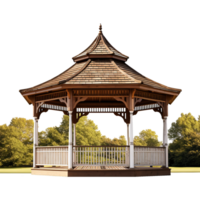 AI generated A gazebo isolated on transparent background png