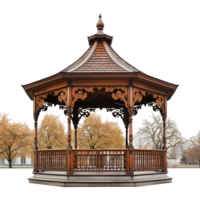 AI generated A gazebo isolated on transparent background png