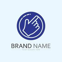 hand care logo template  vector icon business