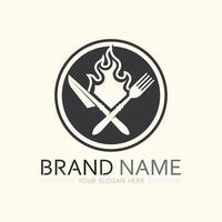 Hat chef logo template vector