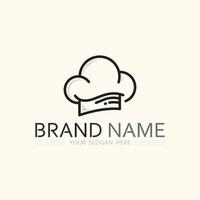 chef hat logo vector design template