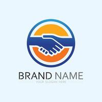 hand care logo template  vector icon business