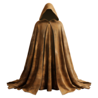 AI generated Medieval hooded cloak isolated on transparent background png