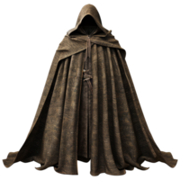 AI generated Medieval hooded cloak isolated on transparent background png