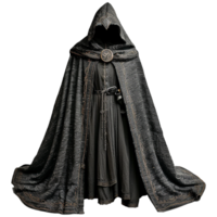 AI generated Medieval hooded cloak isolated on transparent background png