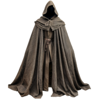 AI generated Medieval hooded cloak isolated on transparent background png