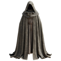 AI generated Medieval hooded cloak isolated on transparent background png