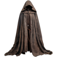 AI generated Medieval hooded cloak isolated on transparent background png