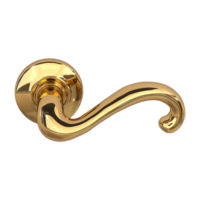 AI generated Door handle gold isolated on transparent background png