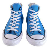 AI generated Blue sneakers shoes isolated on transparent background png