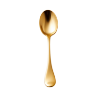 AI generated Golden spoon isolated on the transparent background png