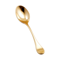 AI generated Golden spoon isolated on the transparent background png