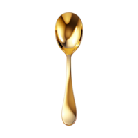 AI generated Golden spoon isolated on the transparent background png