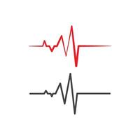 heart beat line vector