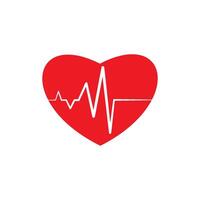 heart beat line vector