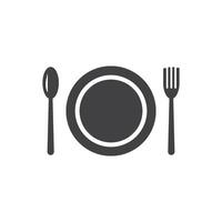 fork and spoon icon vector