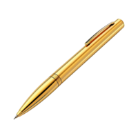 AI generated Golden pen isolated on transparent background png