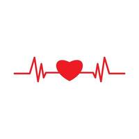heart beat line vector