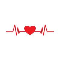 heart beat line vector