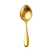 AI generated Golden spoon isolated on the transparent background png