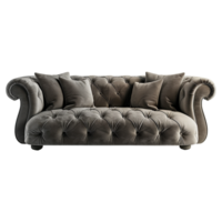 AI generated Sofa 3D rendering isolated on transparent background png