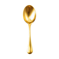 AI generated Golden spoon isolated on the transparent background png