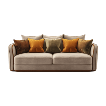 ai generato divano 3d interpretazione isolato su trasparente sfondo png