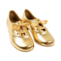 AI generated A gold shoe isolated on transparent background png