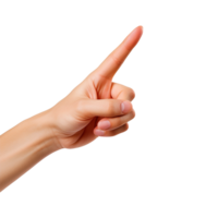 AI generated Pointing hand isolated on transparent background png