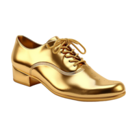 AI generated A gold shoe isolated on transparent background png