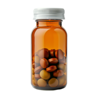 AI generated Pills bottle isolatedon transparent background png