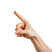AI generated Pointing hand isolated on transparent background png