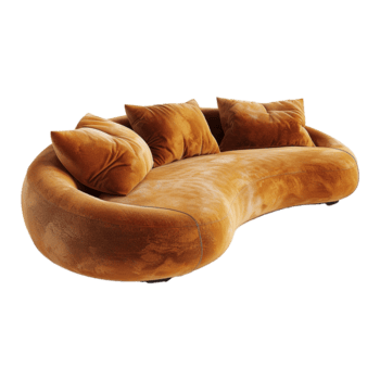 ai generato divano 3d interpretazione isolato su trasparente sfondo png