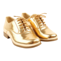 ai generiert ein Gold Schuh isoliert auf transparent Hintergrund png