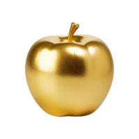 ai generiert golden Apfel isoliert auf transparent Hintergrund png