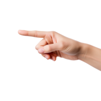 AI generated Pointing hand isolated on transparent background png