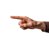 AI generated Pointing hand isolated on transparent background png