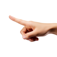 AI generated Pointing hand isolated on transparent background png