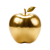 ai generiert golden Apfel isoliert auf transparent Hintergrund png