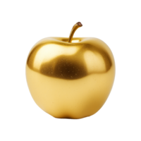 ai generiert golden Apfel isoliert auf transparent Hintergrund png