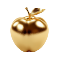 AI generated Golden apple isolated on transparent background png